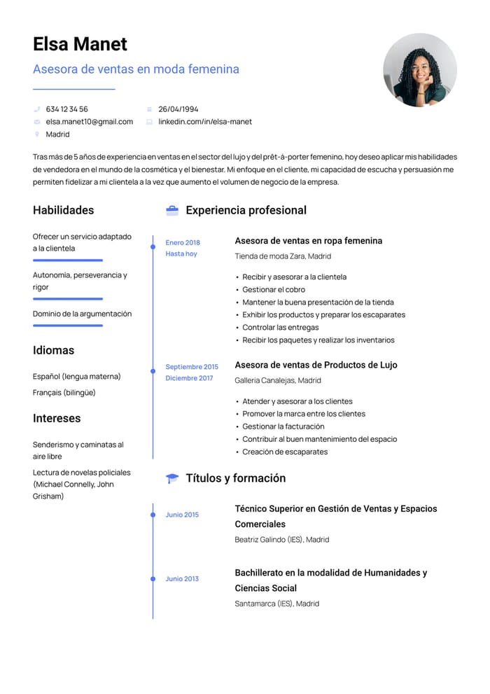 Plantilla de CV Capella